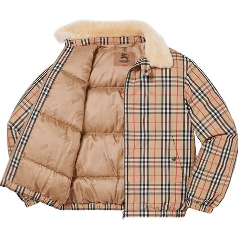 supreme burberry puffer|burberry puffer jacket women's.